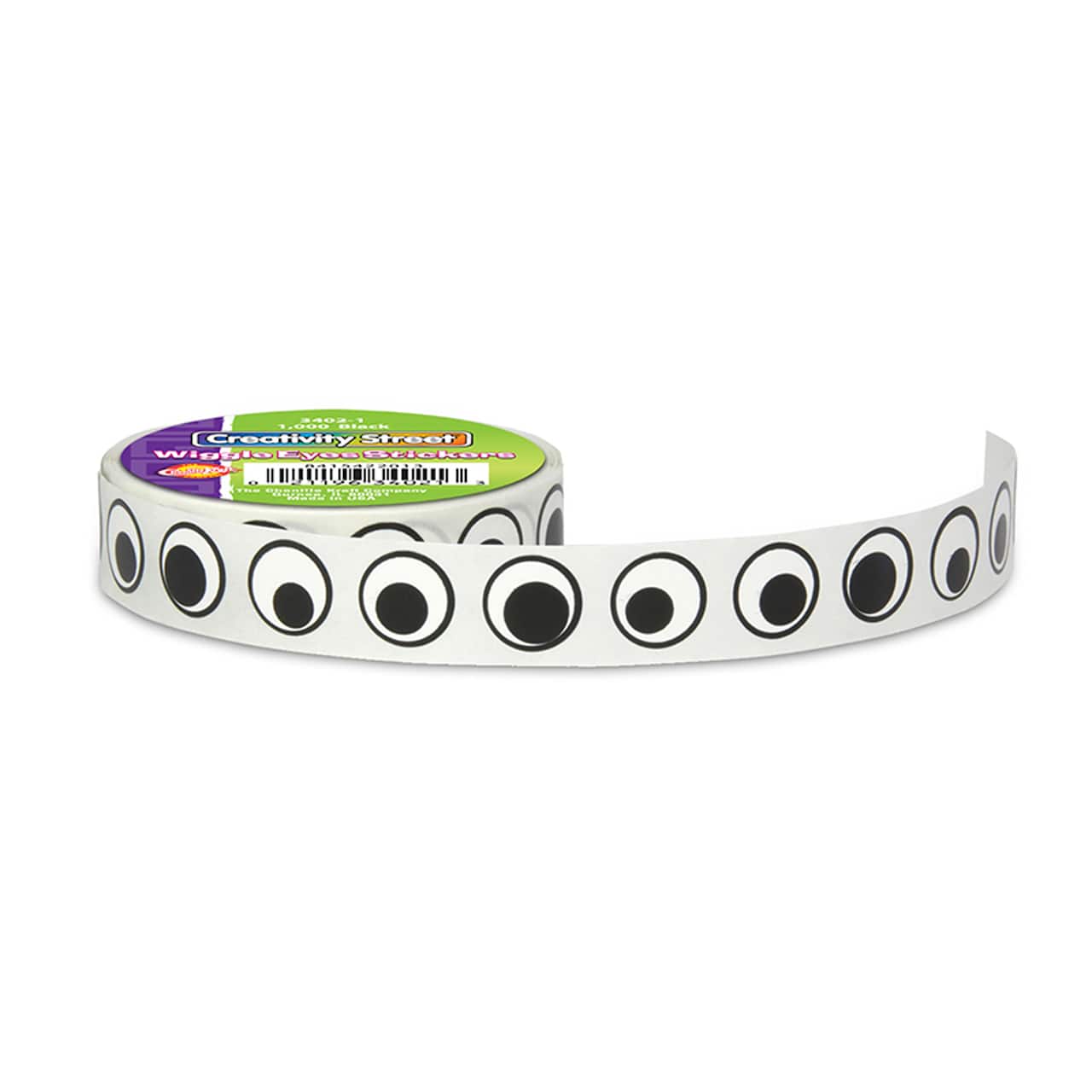 Creativity Street® Wiggle Eyes Stickers Roll, Black